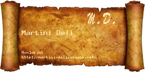 Martini Deli névjegykártya